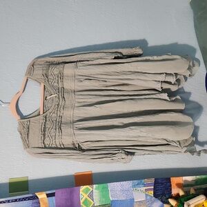 Lacy Free People Tunic Like Shirt